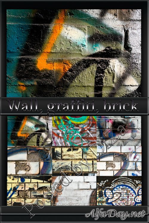 Textures wall, graffiti, brick - �����, ������, ��������