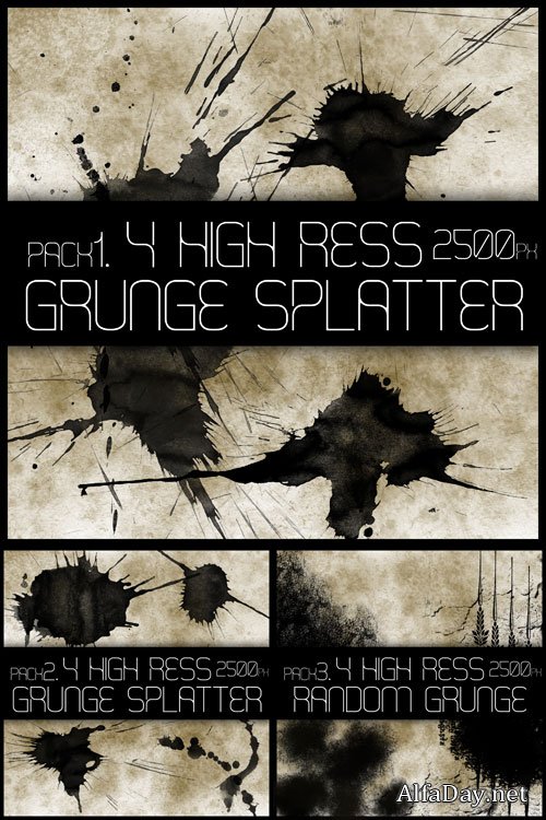 HR Random Grunge Brush set - ����� ��������� ������