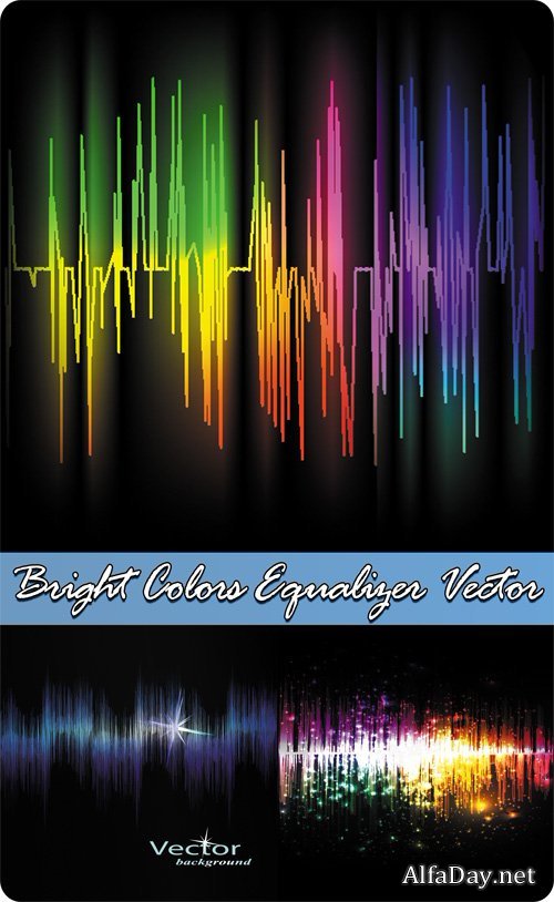��������� ������� - �������� ������, ���� / Bright Colors Equalizer Vector