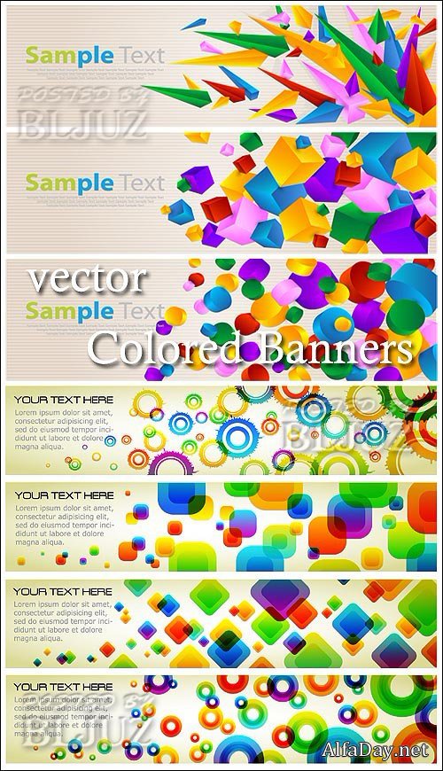 Vector Colored Banners