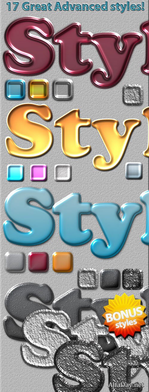 ����� ������� ����� ��� Photoshop Advanced Styles