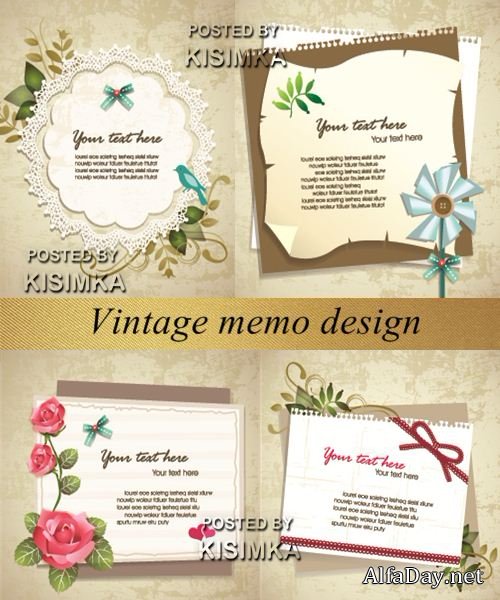 Stock: Vintage memo design
