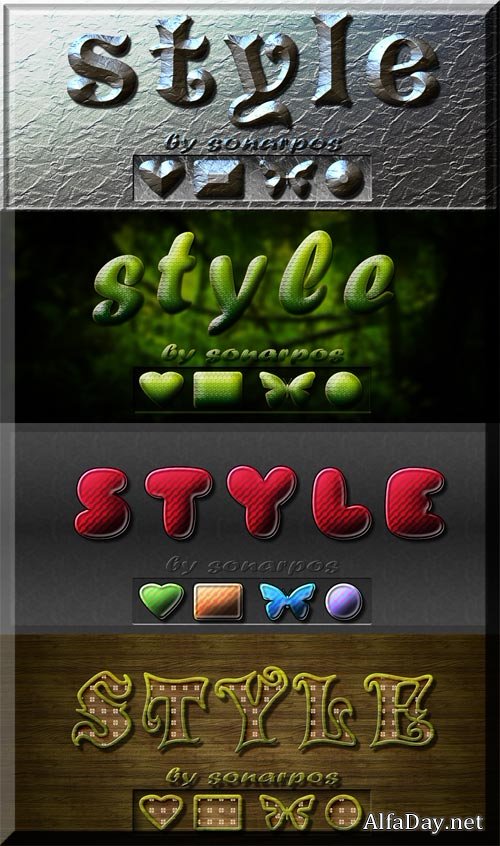 Set of the varied styles - 12