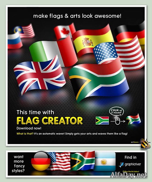 ����� PSD, �������� ������ � ������� | Flag Creator