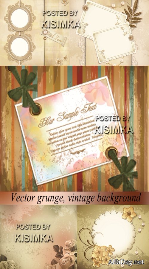 Stock: Vector grunge, vintage background