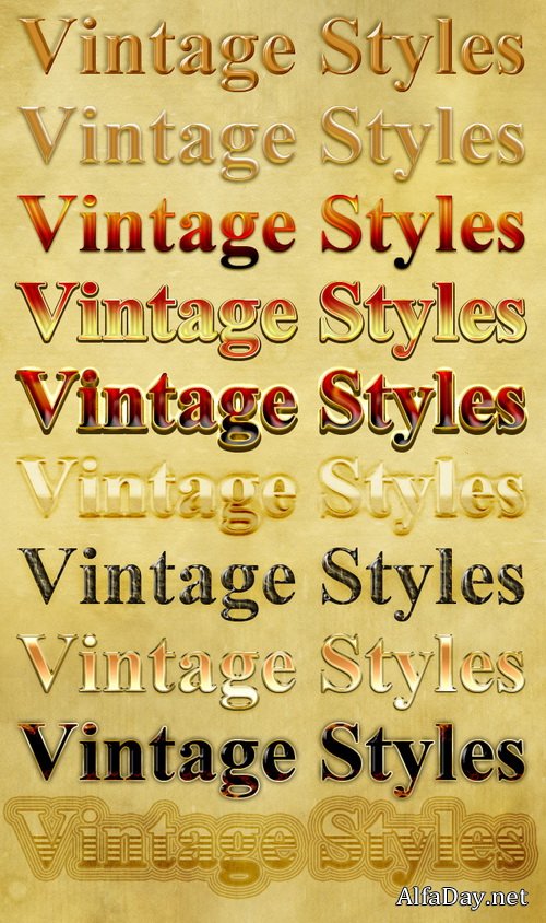 ��������� ����� ��� Photoshop Vintage Styles