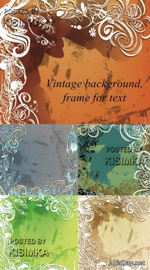 Stock: Vintage background, frame for text