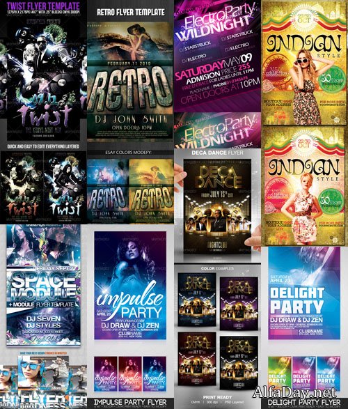 A large collection of flyers templates