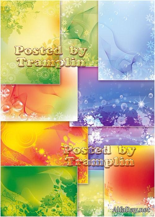 ���� � ������� - Backgrounds with flowerses
