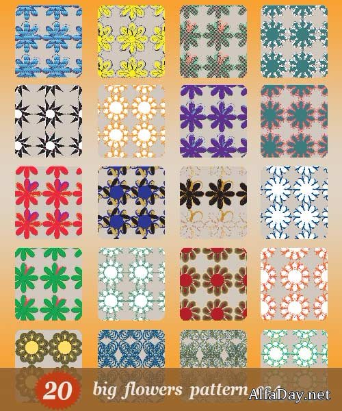 Flower Patterns ��������� ����� ��� Photoshop