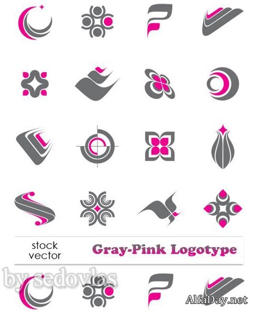���� ������ - Vectors - Gray-Pink Logotype