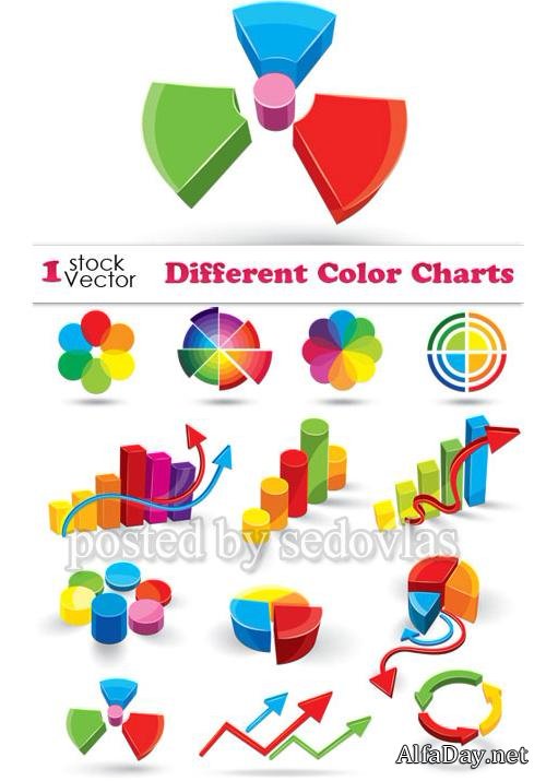 ���� ������ - Different Color Charts Vector