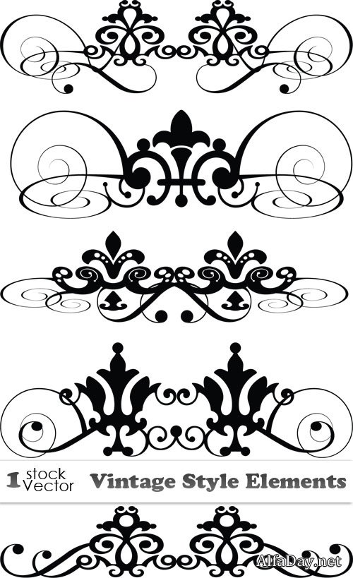 Vintage Style Elements Vector