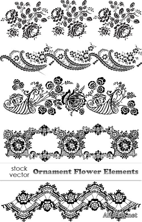 ��������� ������� - Ornament Flower Elements