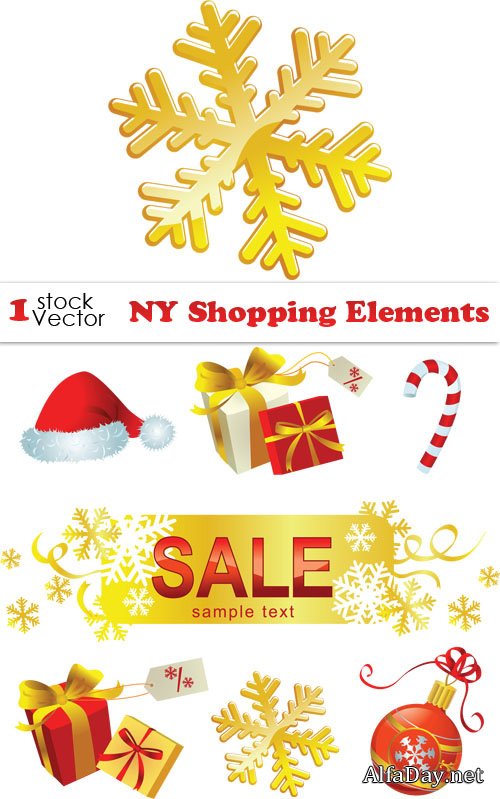 NY Shopping Elements Vector