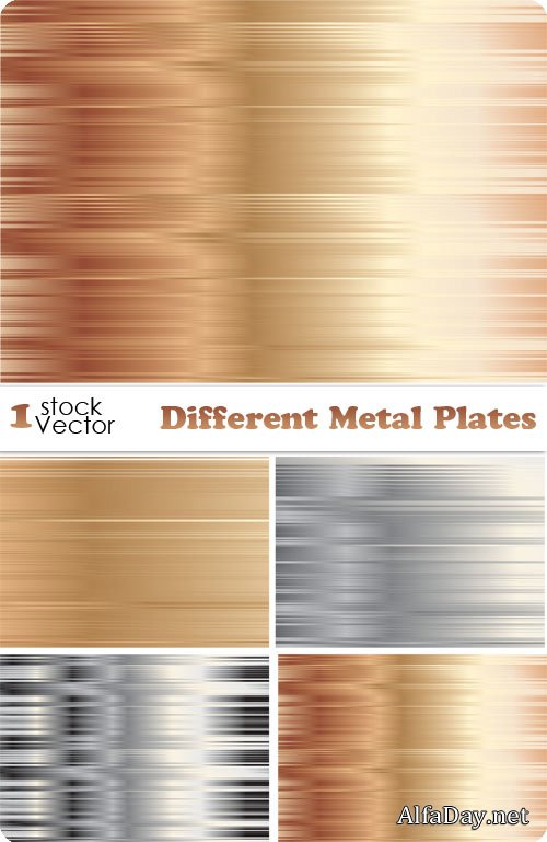 Different Metal Plates Vector