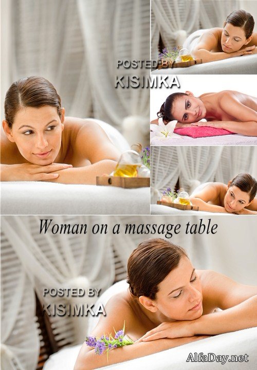 Stock Photo: Woman on a massage table