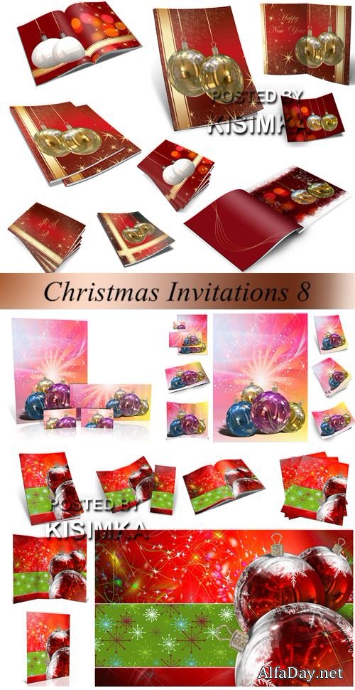 Stock Photo: Christmas Invitations 8