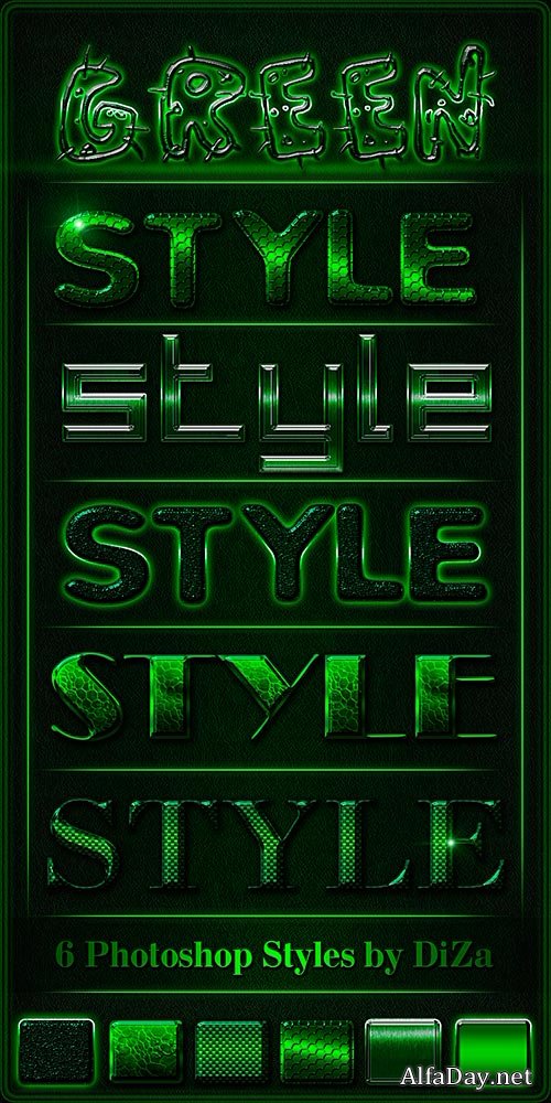 ������ ����� ��� ������� � ��������� Green Styles for Photoshop