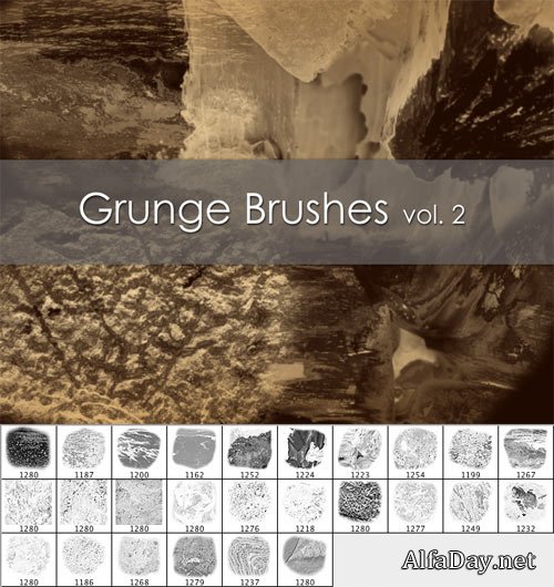 ��������� ����� ��� �������� Grunge Photoshop Brushes