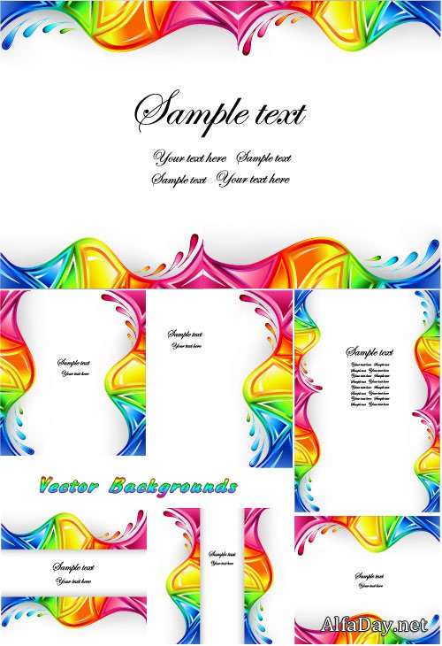 ������� ����������� ���� - ������ Abstract Color Vector Backgrounbs