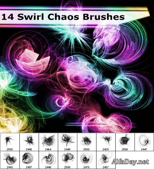 ����� ��� Photoshop �������� - Fractals Brushes