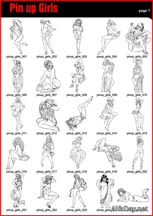 ��������� ������� - ���������� ������� ������� � ����� ���-�� Pin Up Girls 3