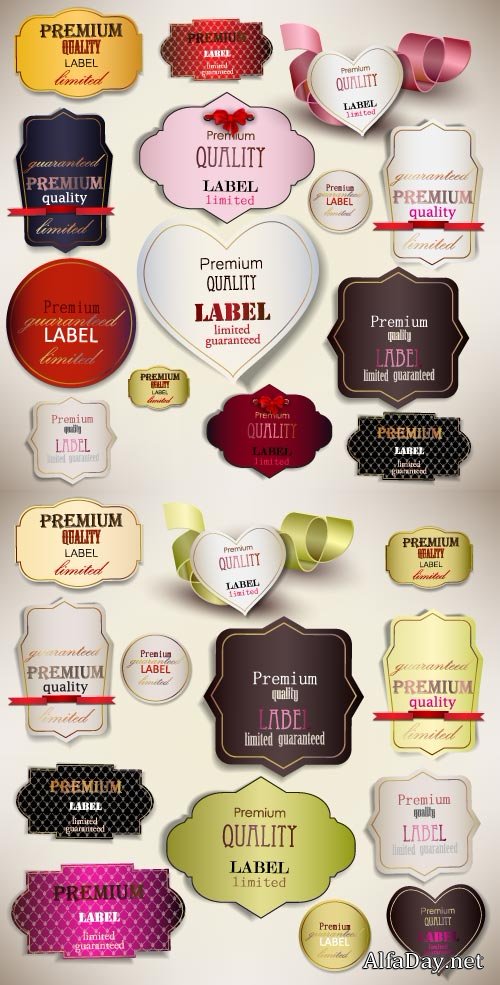 ��������� �������� ������� �������� Premium Quality Vector Lables