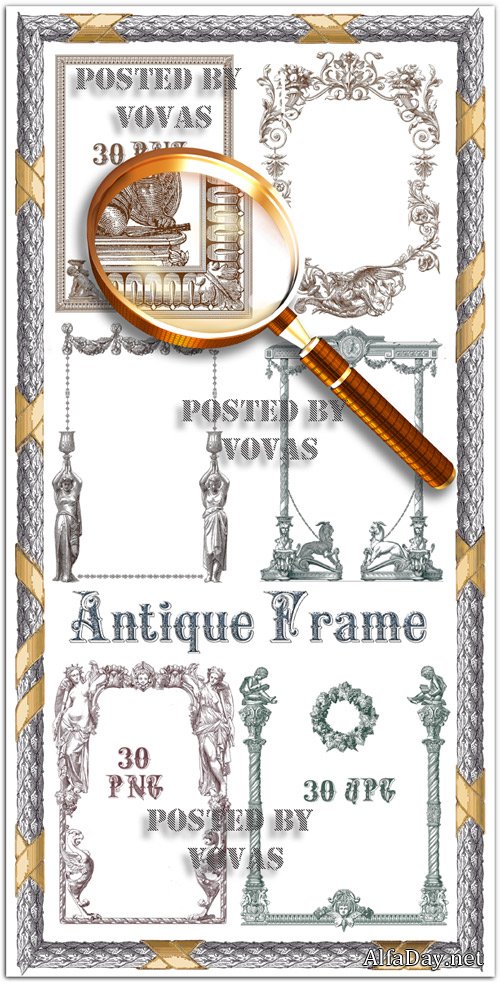 PNG ����� ��� Photoshop �������� ����� / Antique decor Frames