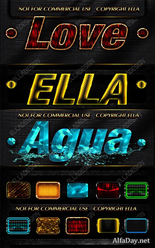 ������������ ����� � ������� ��� ������� � ������� Love, Aqua, Gold, Green