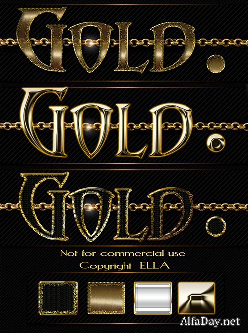 ������� ����� ��� ������� � ��������� ������� Gold Styles for Photoshop