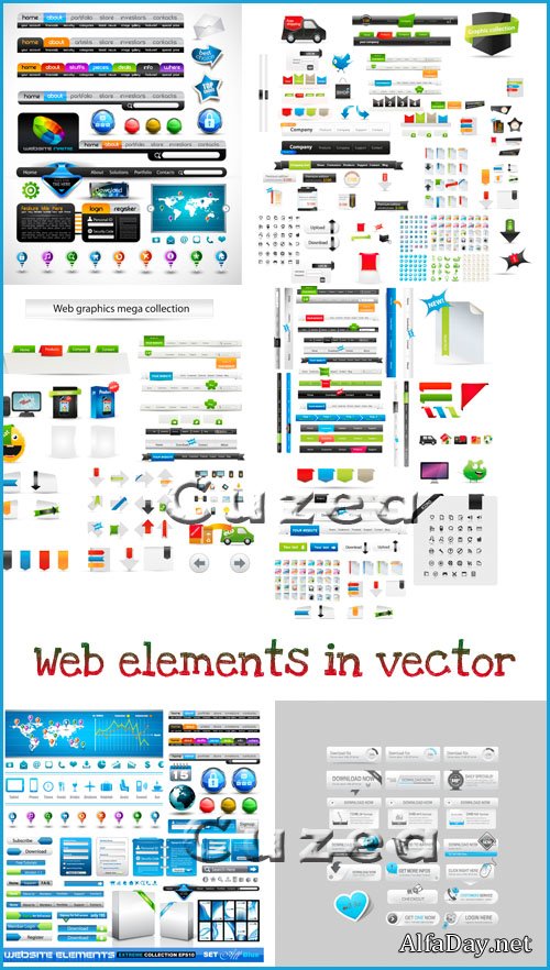 �������� ��� ��� ������� - ��������� ������� / Web elements vector