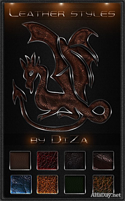 ����� ��� �������� ������� ���� | Colorful Leather Styles for Photoshop