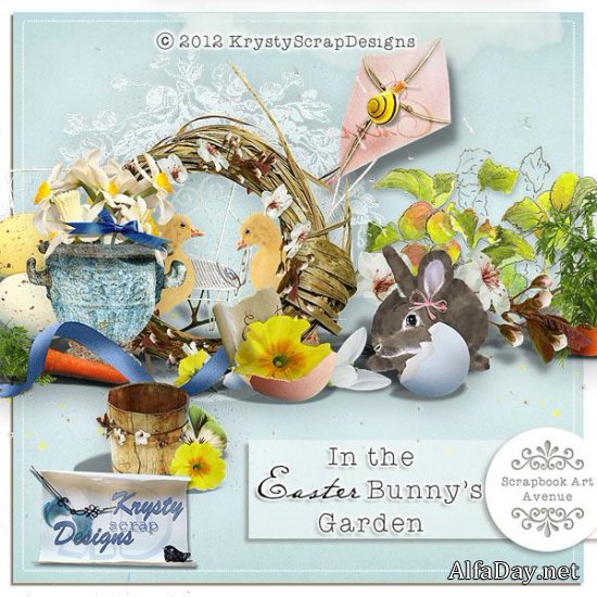 �����-����� - � ����������� ������� � ���� Scrap In the Easter Bunny's Garden