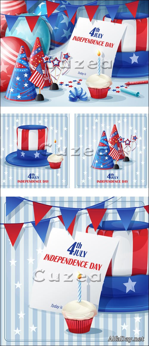 ����������� ���� �� ��� ������������� ��� - ������ / USA Independence day vector