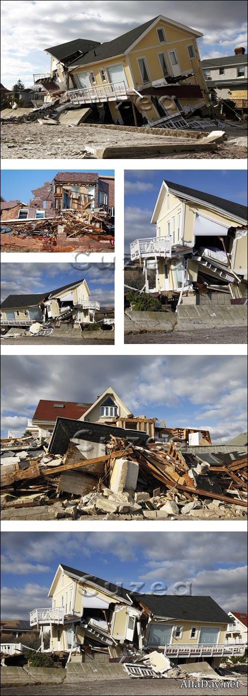 ����������� ���������� ���������� ���� / Home and natural disasters - stock photo