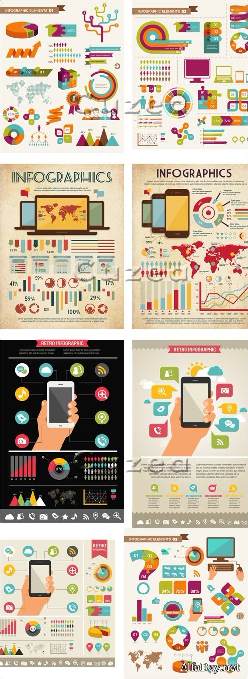 ���������� �����������, 48 / Social media infographics,48 - vector stock