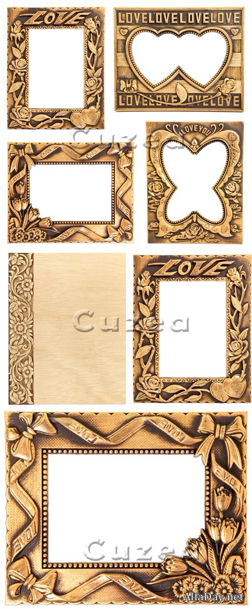 ����������� ������� / Romantic frame - stock photo