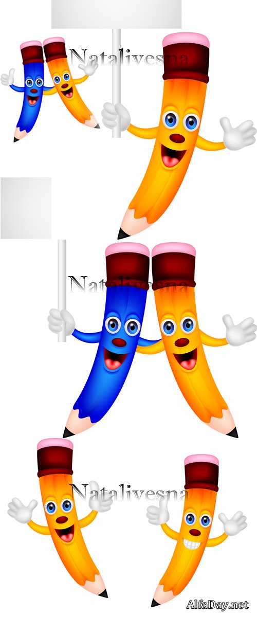 �������� �������� � ������� / Amusing pencil in Vector