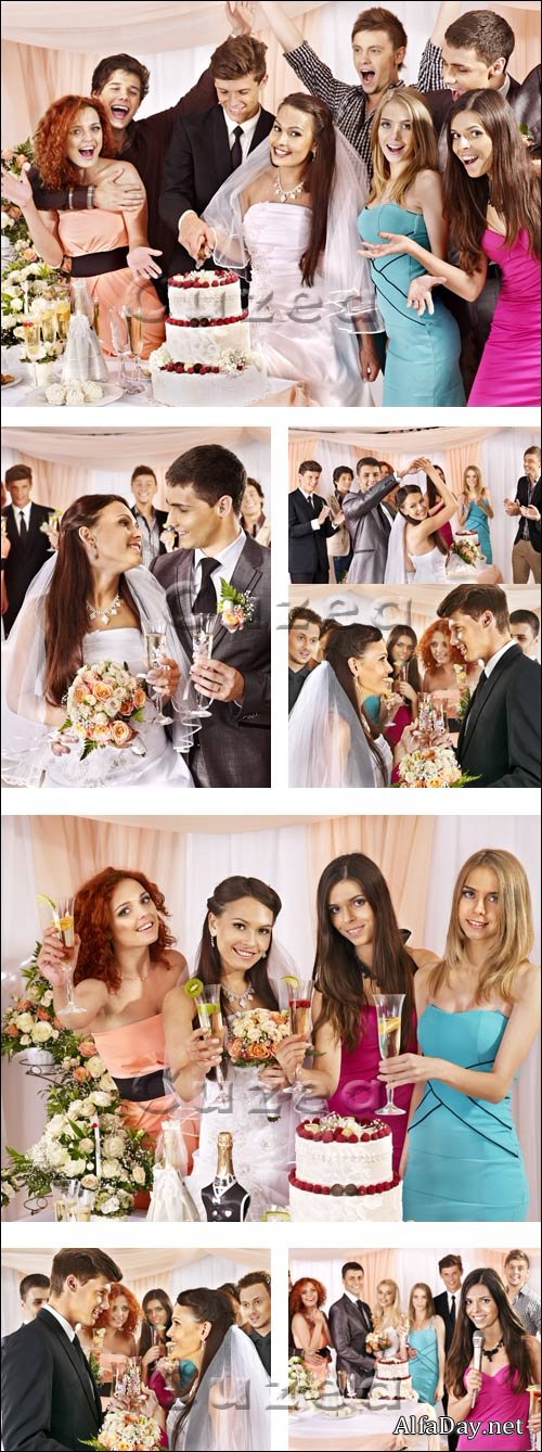 ���������� ��������� ���� / Wedding happy day - stock photo