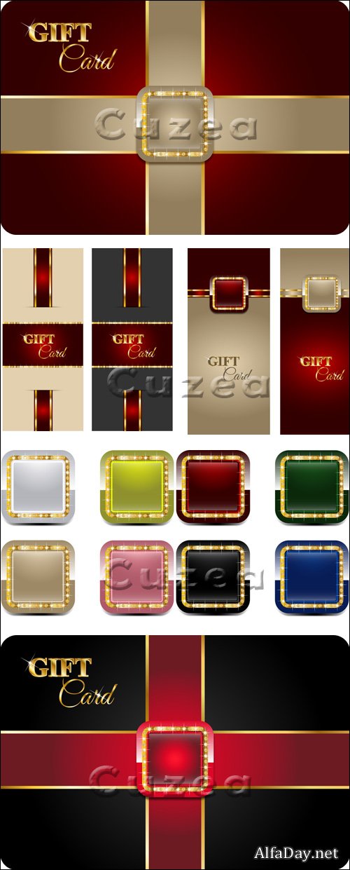 ���������� �������� � ������� / Gift card in vector stock