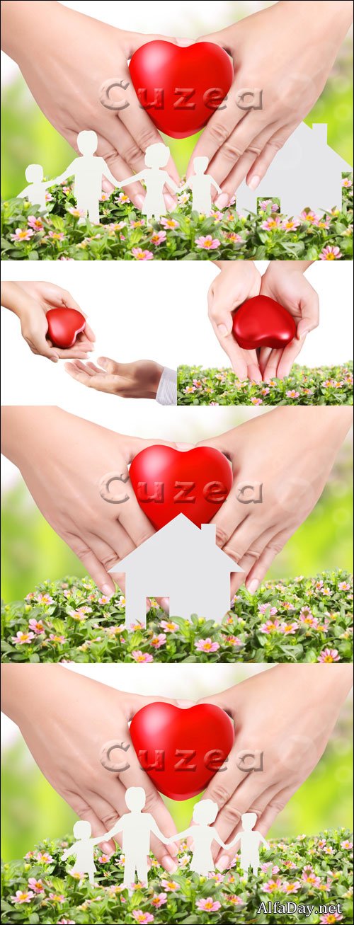 ������ � ����� / Heart in a hands - stock photo