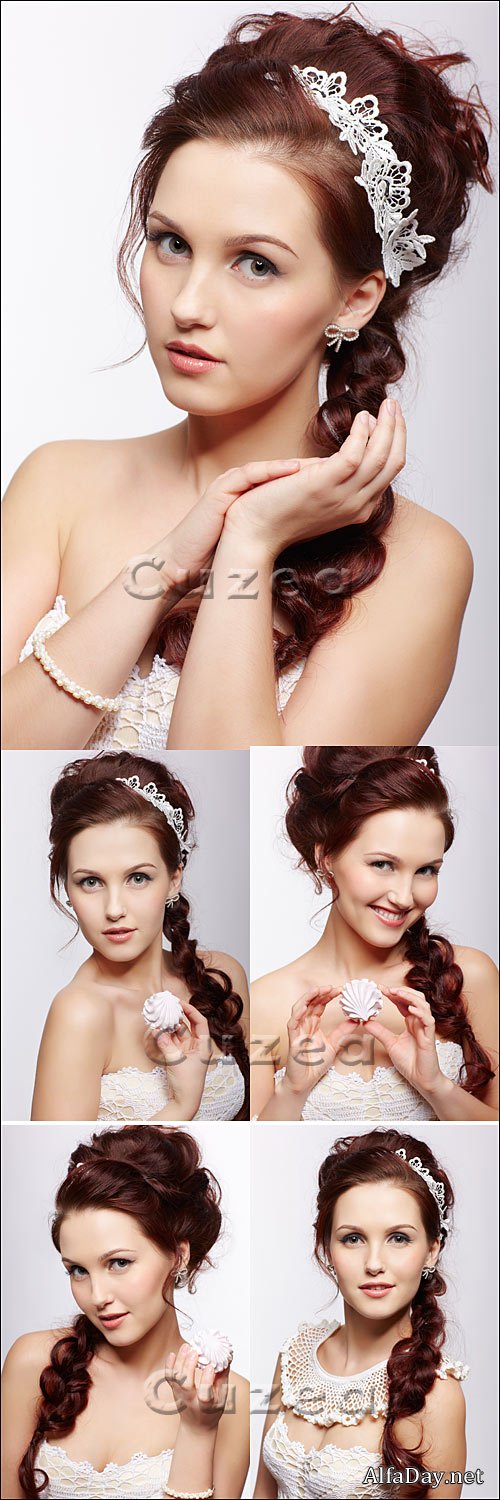 ������� ���������� ������� / Beautiful  bride portrait - Stock photo