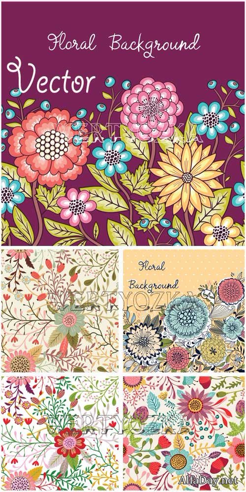 ��������� �������� / Flower fantasy - Vector clipart