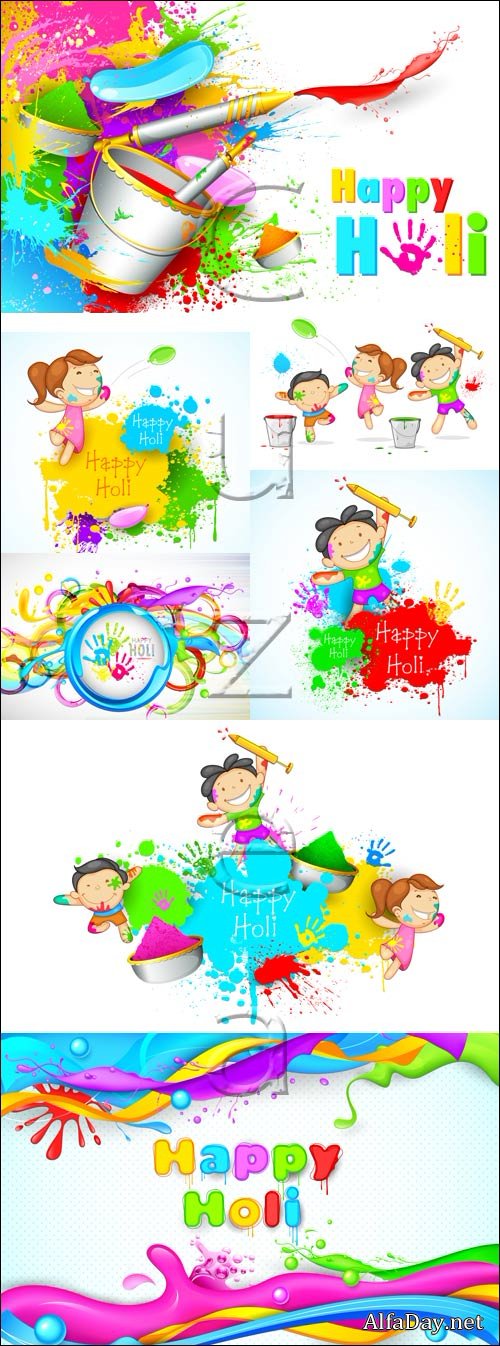 ������� ��������� /� hildren holidays and splash - vector stock