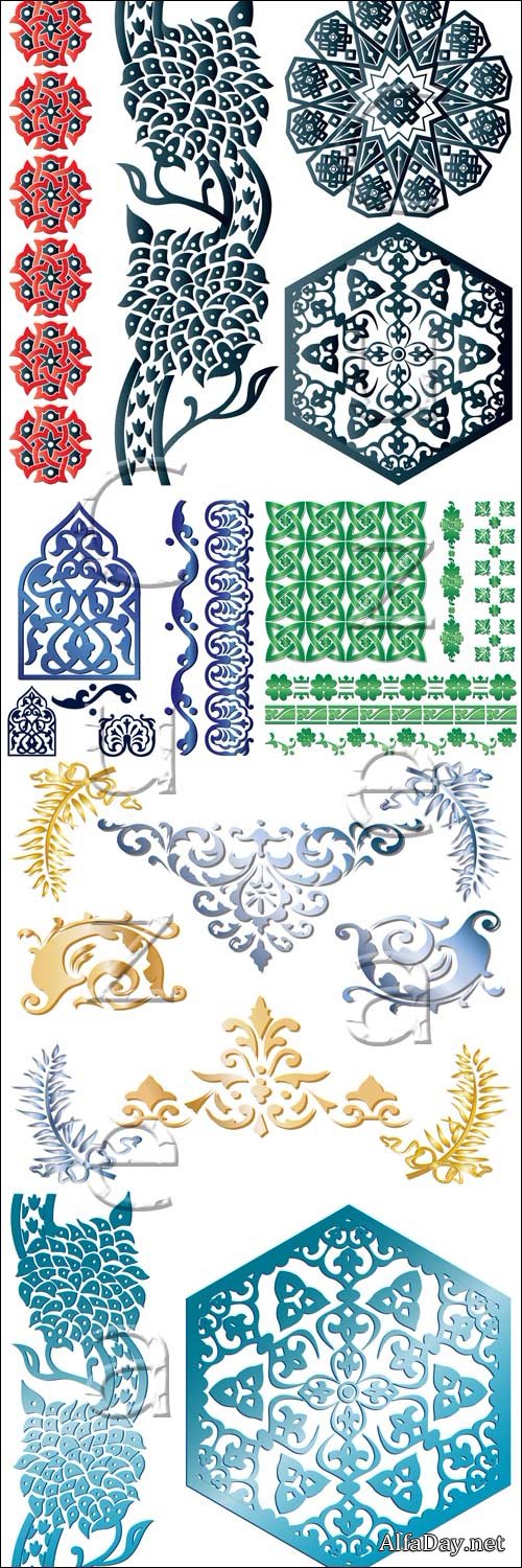 �������� ��������� ��������� / Arabic ornaments in vector