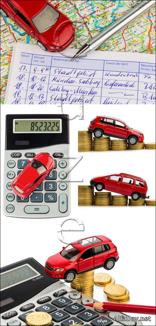 �����������, ������ � ������ / Calculator, car and money - stock photo