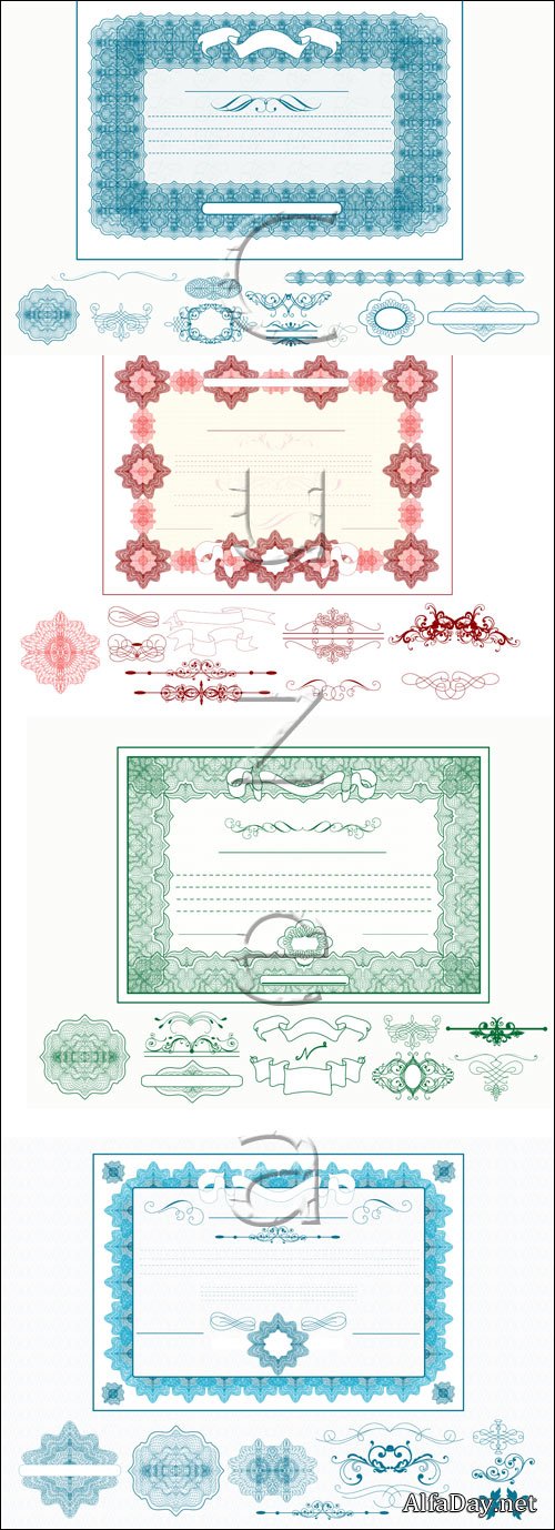 ��������� �������� ��� ������������ / Certificat elements in vector