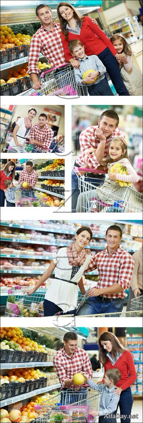 ���� � ������� ��������� ������� / People in the market, 2 - stock photo