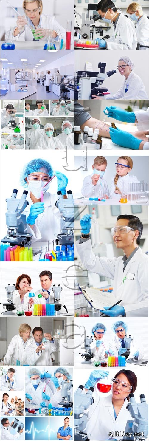���� � �����������, 5 / Peoples in laboratory, 5 - stock photo